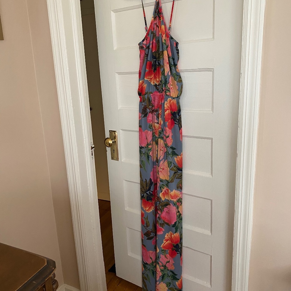 Gorgeous Floral Silky Wide Leg Jumpsuit